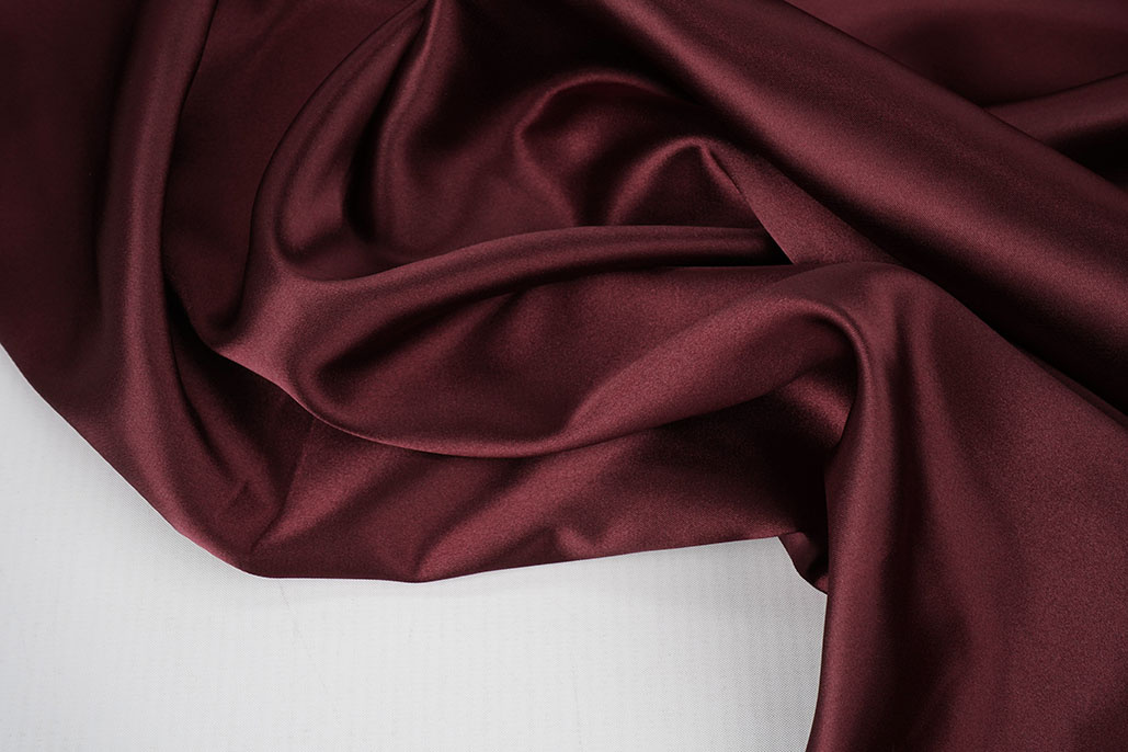Stretch Satin Dark Bordeaux