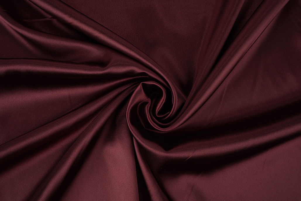 Stretch Satin Dark Bordeaux
