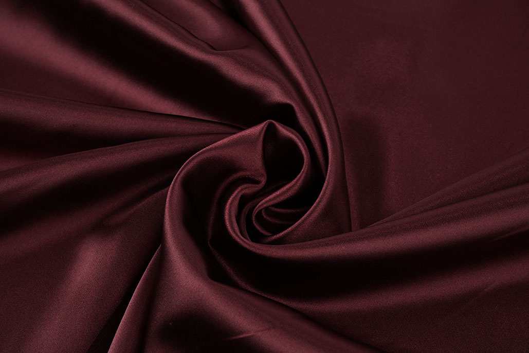 Stretch Satin Dark Bordeaux