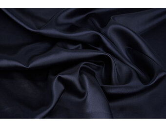 Stretch Satin Dunkel Marineblau