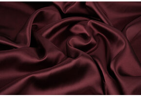 Stretch Satijn Donker Bordeaux