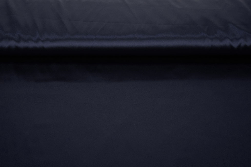 Stretch Satin Dark Navy Blue