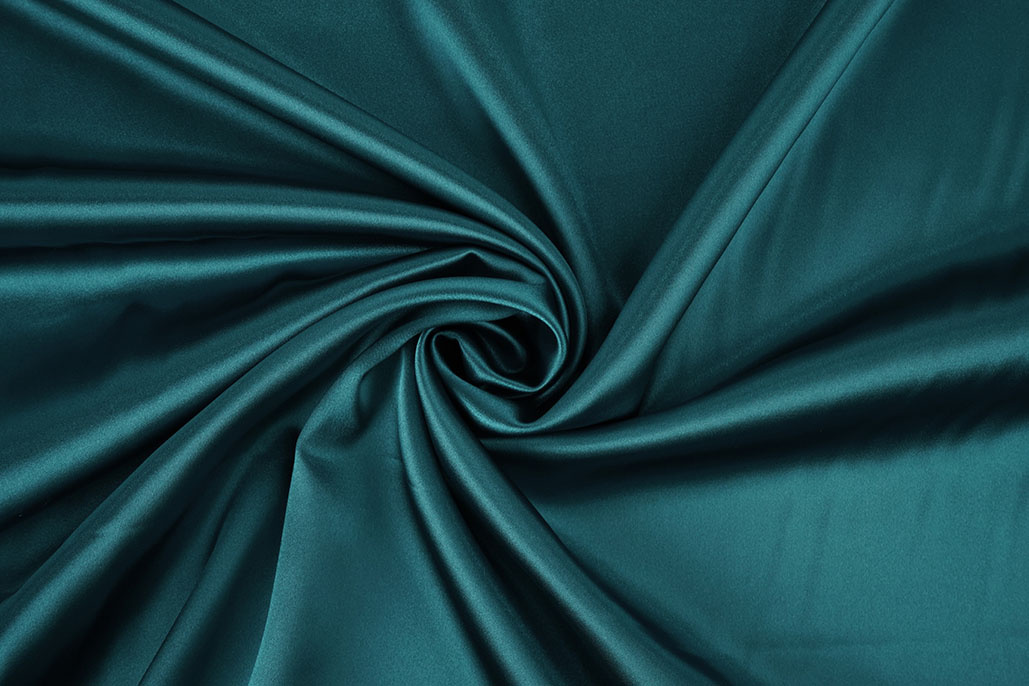 Stretch Satin Dark Sea Green