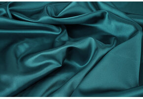 Stretch Satin Dunkel Meergrün
