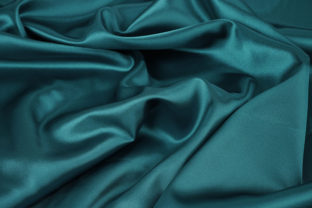 Stretch Satin Dunkel Meergrün