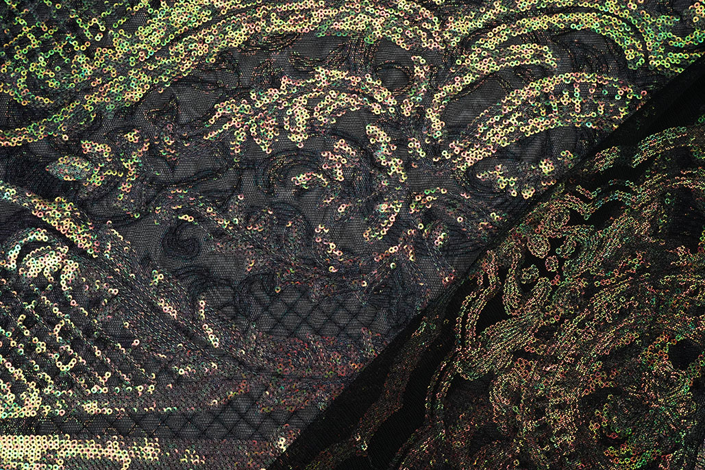 Pailletten auf Netz Mia