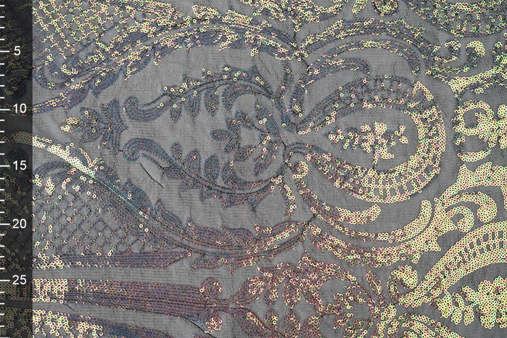 Pailletten op Mesh Mia