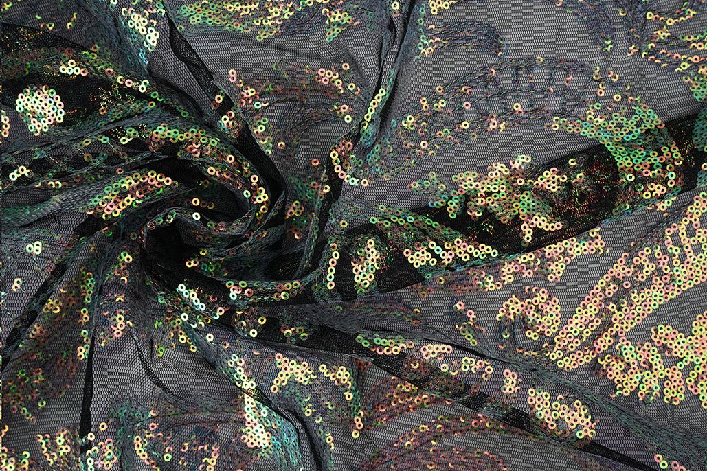 Pailletten auf Netz Mia