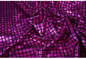 Lamé Karo Fuchsia Rosa