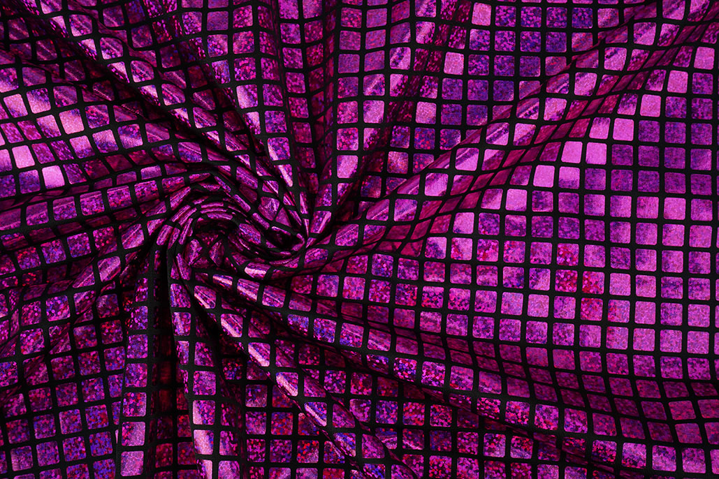 Lamé Check Fuchsia Pink