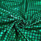 Lamé Check Grass Green