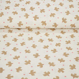 Double Gauze Organic Birds Natural