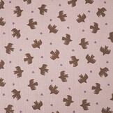 Baumwoll Musselin Organic Vögel Rosa