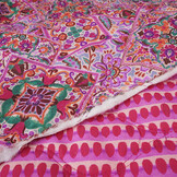Quilted Voile Cotton Patchwork Pink