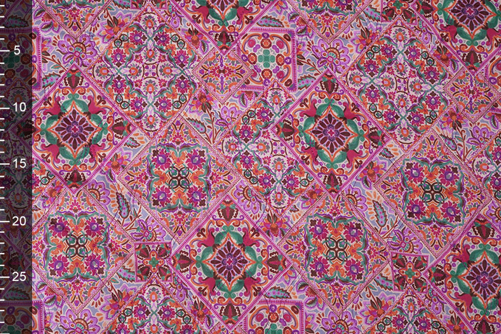 Gesteppte Voile Baumwoll Patchwork Rosa