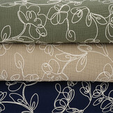 Hydrofiel Geborduurd Bloemen Beige