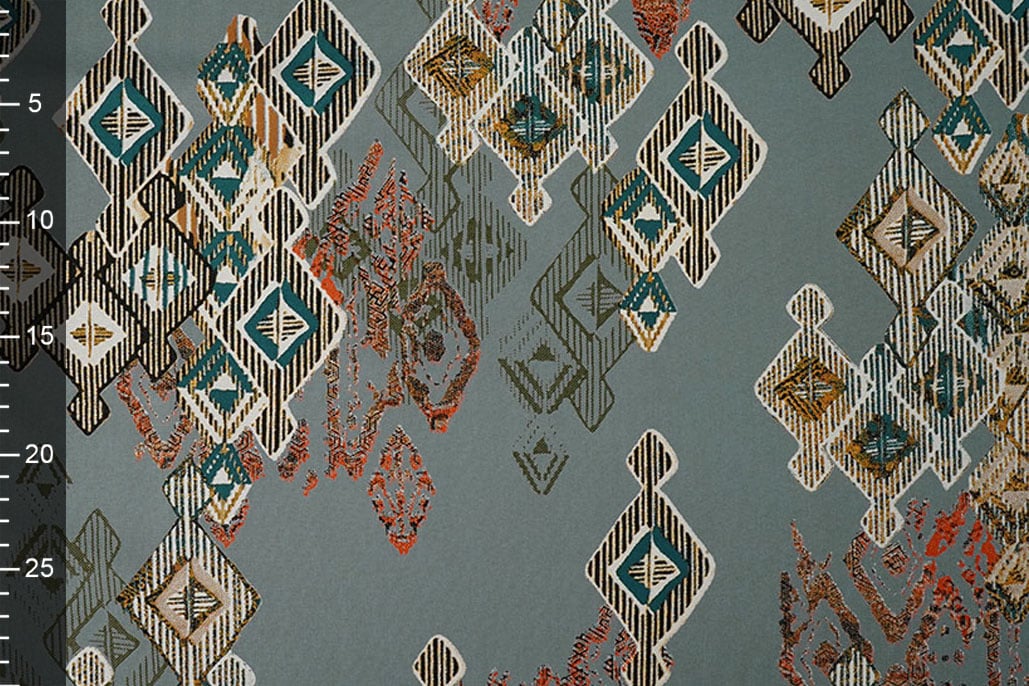 100% Viskose Leonora Grau-Blau