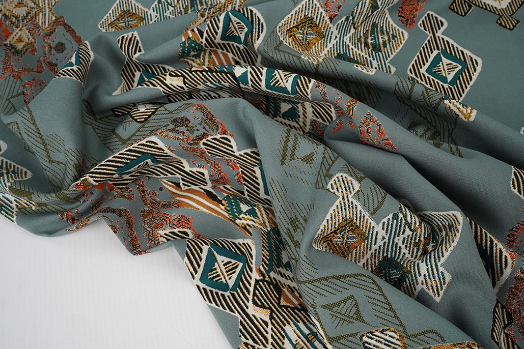 100% Viscose Leonora Grey-Blue