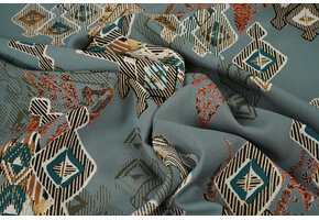 100% Viscose Leonora Grey-Blue