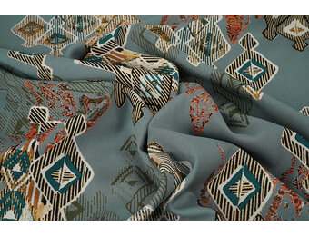 100% Viscose Leonora Grey-Blue