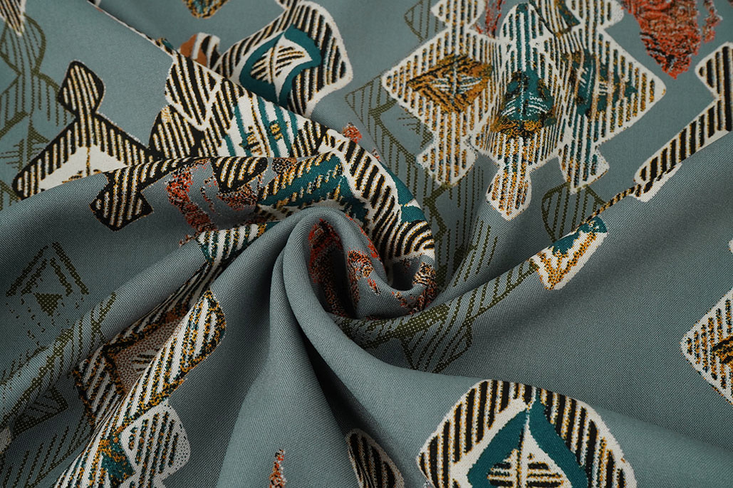 100% Viscose Leonora Grey-Blue