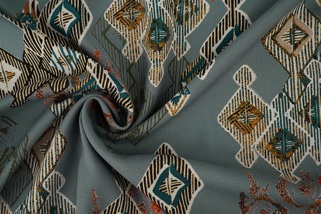 100% Viscose Leonora Grey-Blue