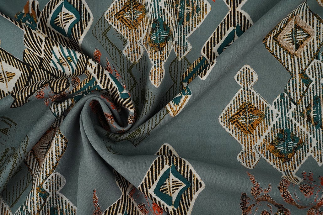 100% Viscose Leonora Grijs-Blauw