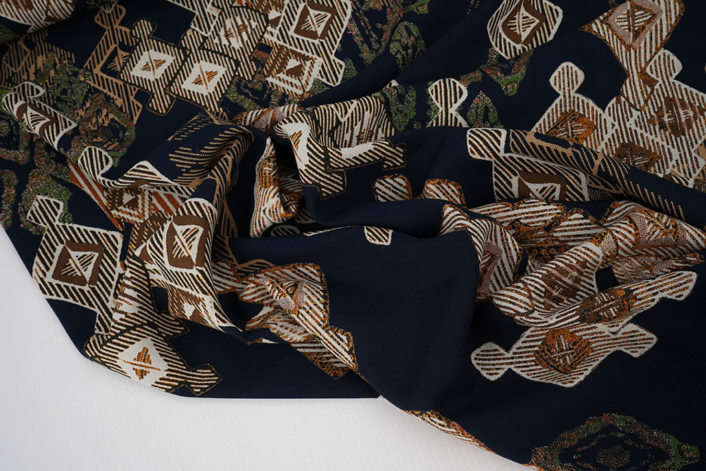 100% Viskose Leonora Dunkel Marineblau