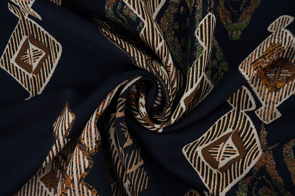 100% Viscose Leonora Dark Navy Blue