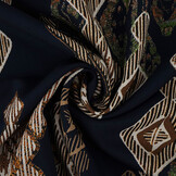 100% Viscose Leonora Dark Navy Blue