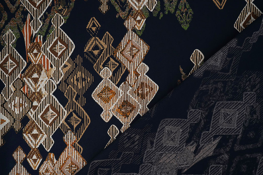 100% Viscose Leonora Donker Marine Blauw