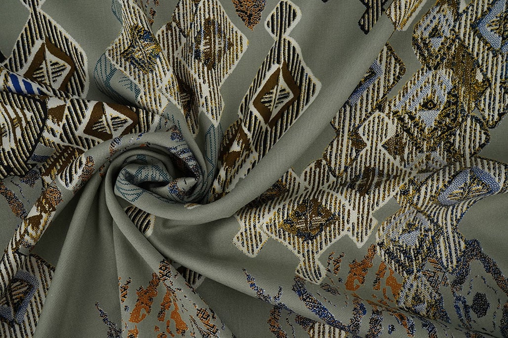 100% Viscose Leonora Oud Groen