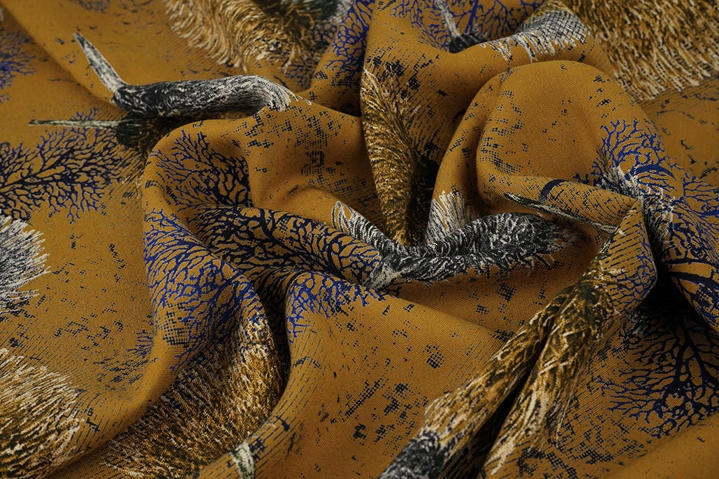 100% Viskose Helena Ocker