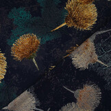 100% Viscose Helena Navy Blue