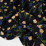 100% Viscose Dorothea Donker Marine Blauw