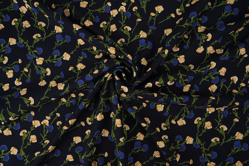 100% Viskose Dorothea Dunkel Marineblau