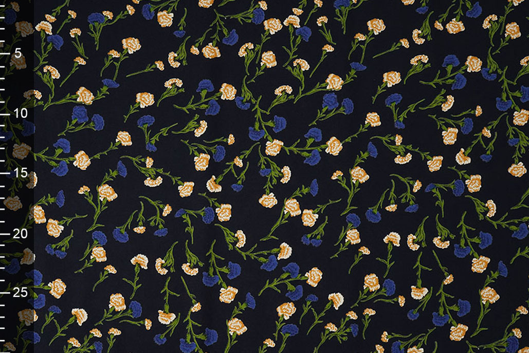 100% Viscose Dorothea Dark Navy Blue