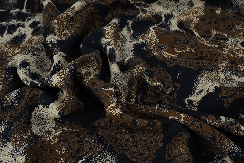 100% Viscose Frederique Donker Marine Blauw