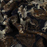 100% Viscose Frederique Donker Marine Blauw