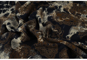 100% Viscose Frederique Donker Marine Blauw