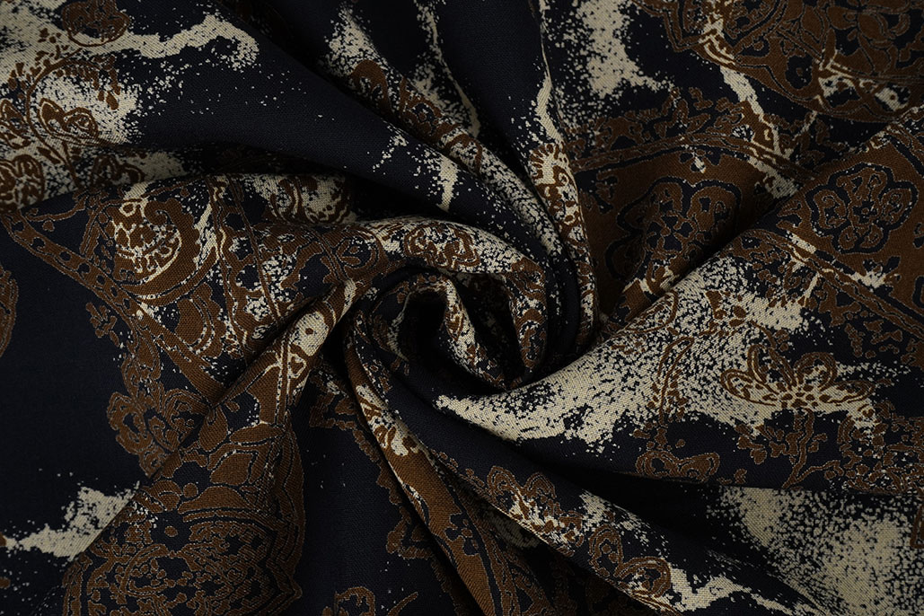 100% Viscose Frederique Donker Marine Blauw