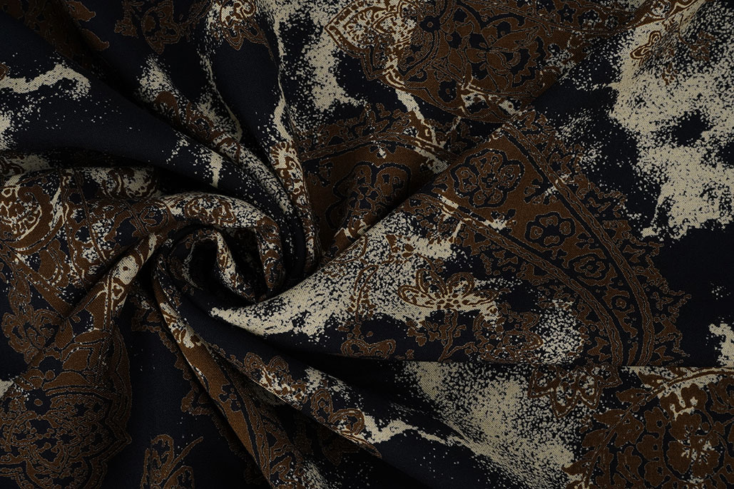 100% Viscose Frederique Donker Marine Blauw