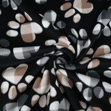 Bedruckte Polar Hundepfoten Schwarz