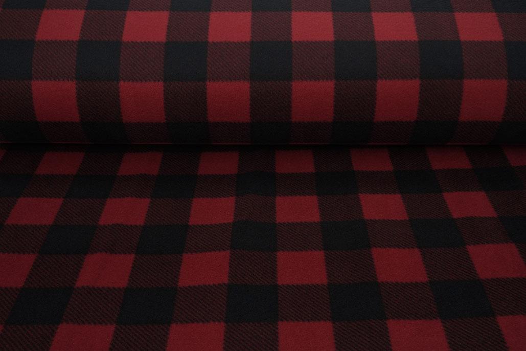 Printed Polar Blocked Black - Red