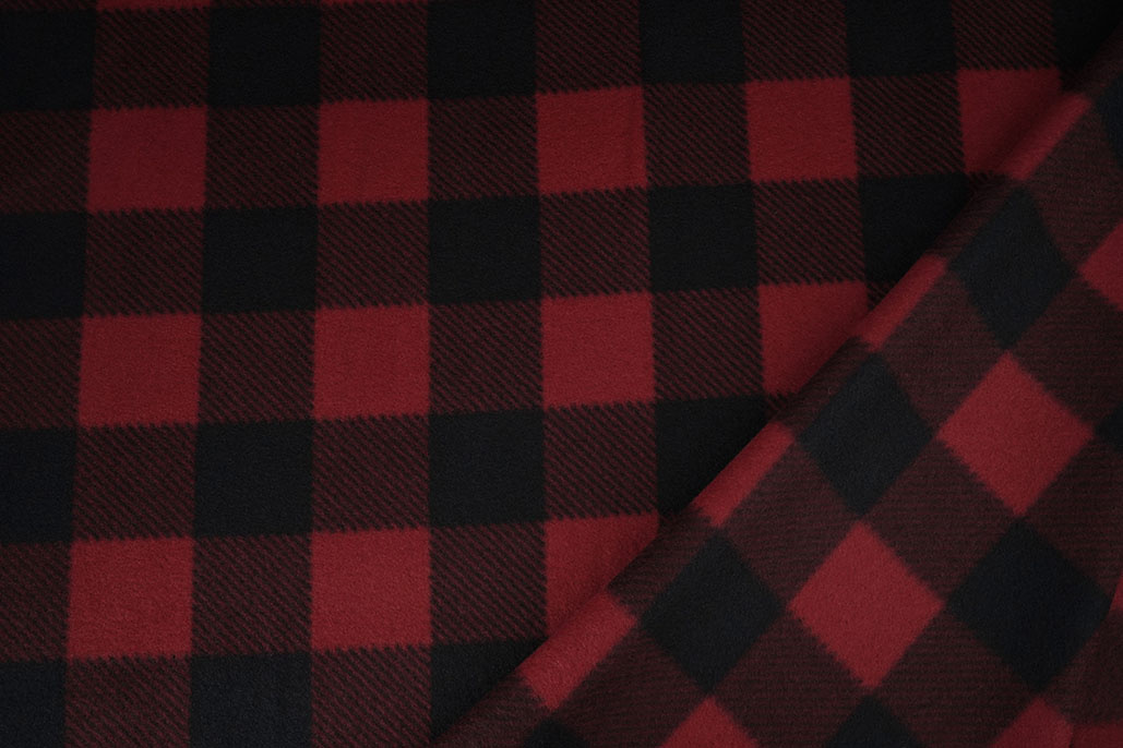 Printed Polar Blocked Black - Red