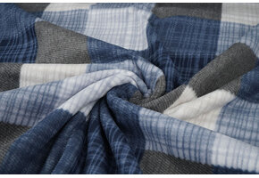 Bedrukte Polar Geruit Blauw