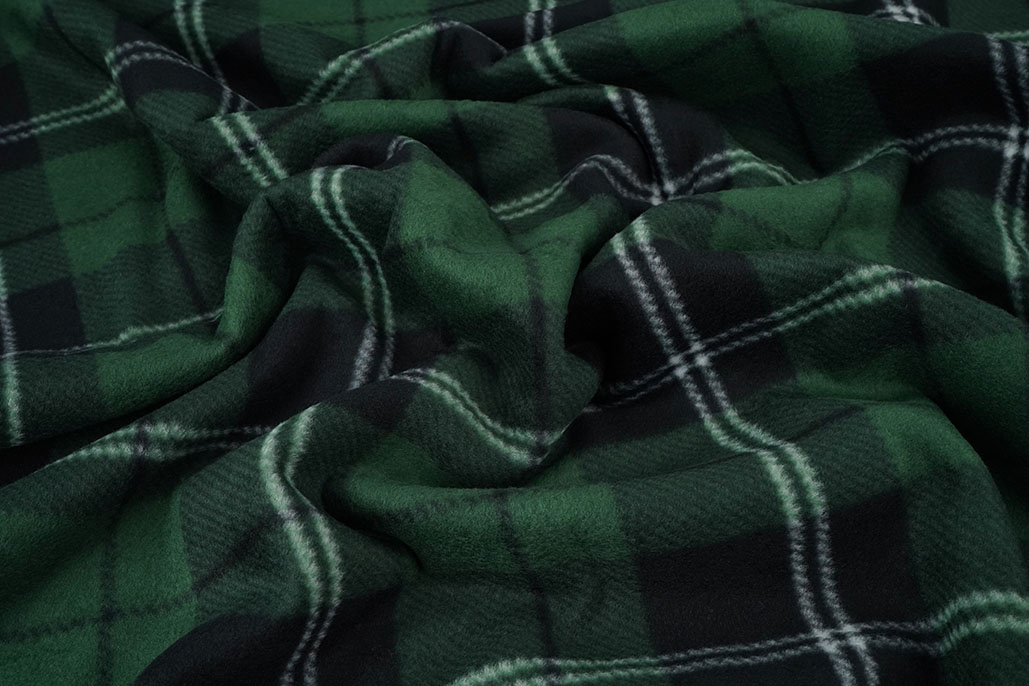 Printed Polar Checkered Green