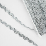 ZigZagband Lurex 8mm Silver