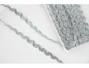 ZigZagband Lurex 8mm Silver