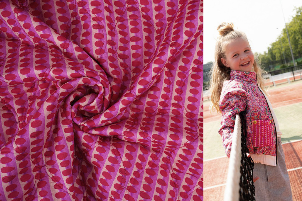 Gesteppte Voile Baumwoll Patchwork Rosa